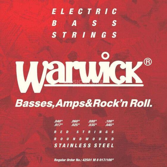 Warwick 42501 Red Electric 8-String Medium 017-100