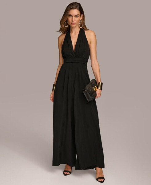 Women's Halter Wide-Leg Jumpsuit