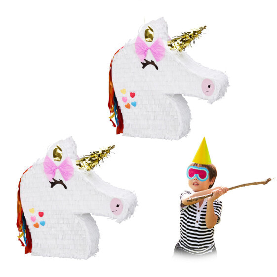 2 x Pinata Einhorn