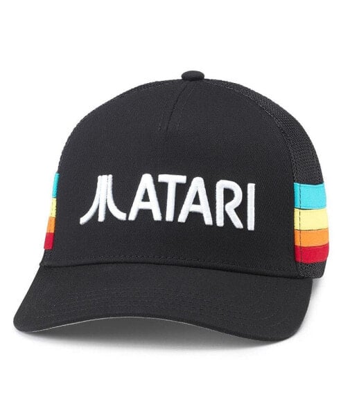 Men's and Women's Black Atari Hotfoot Adjustable Trucker Hat