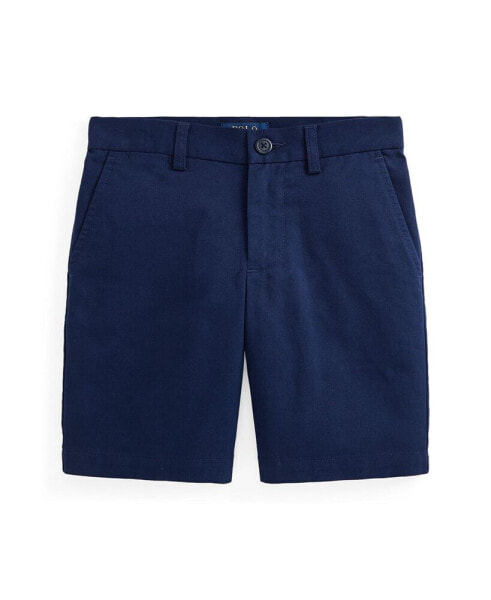 Toddler and Little Boys Straight Fit Stretch Twill Short