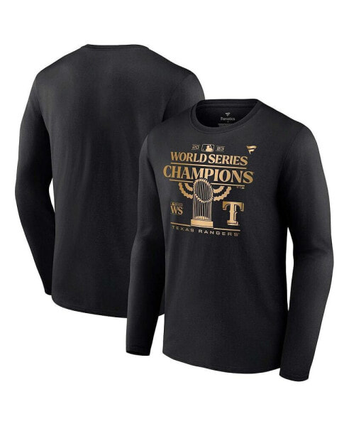 Men's Black Texas Rangers 2023 World Series Champions Parade Long Sleeve T-shirt