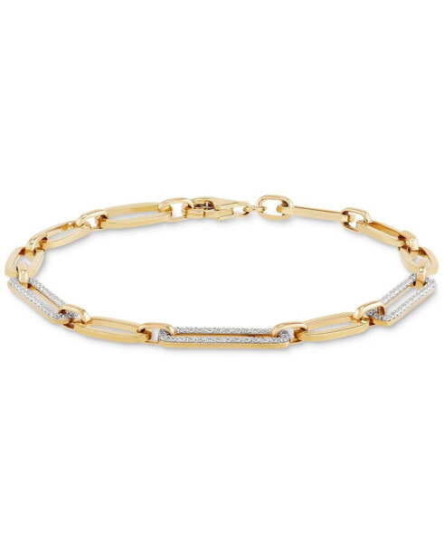 Diamond Link Statement Bracelet (1/2 ct. t.w.) in 14k Gold