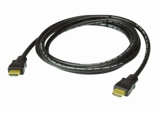 ATEN High Speed HDMI Cable with Ethernet 4K (4096 x 2160 @30Hz); 5 m HDMI Cable with Ethernet, 5 m, HDMI Type A (Standard), HDMI Type A (Standard), 4096 x 2160 pixels, 3D, Black