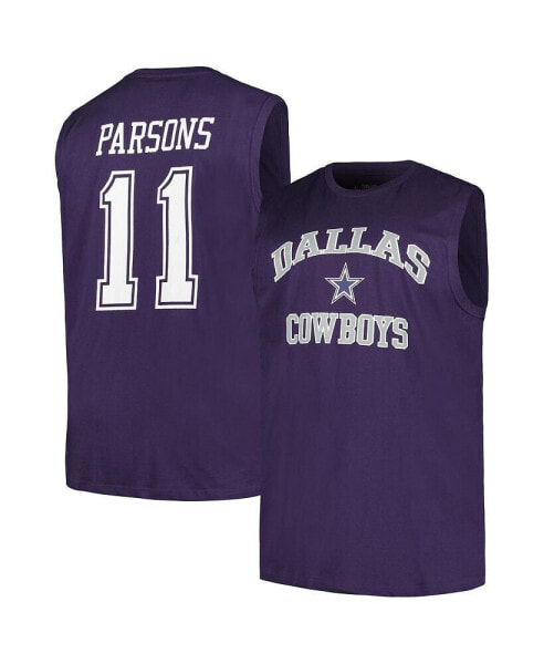 Men's Micah Parsons Navy Dallas Cowboys Big Tall Muscle Tank Top