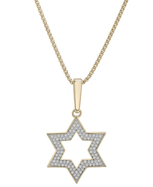Men's Diamond Star of David 22" Pendant Necklace (1/2 ct. t.w.)