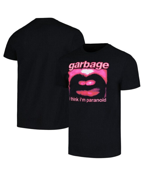 Men's Black Garbage Paranoid Graphic T-shirt