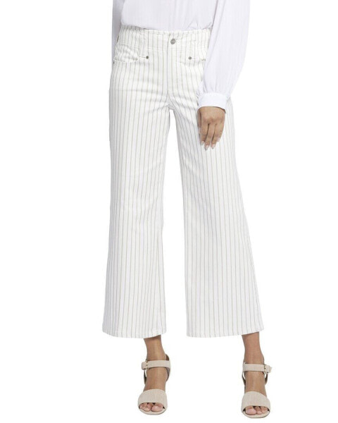 Nydj Teresa Beach Cruise Stripe Wide Leg Jean Women's 8