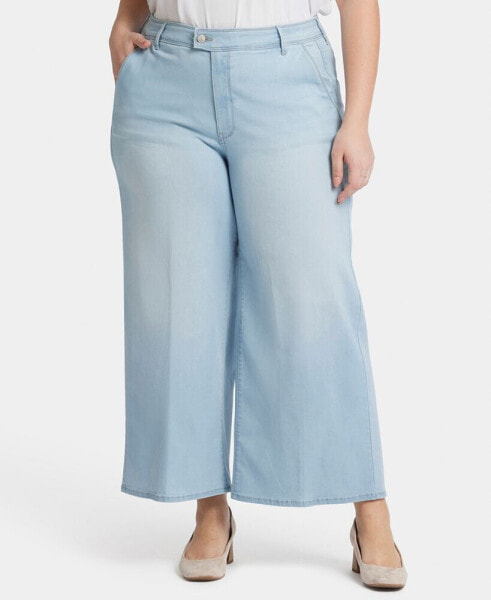 Джинсы NYDJ Plus Size Mona широкие брюки для щиколотки