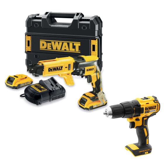 DeWALT Akku-Schnellbauschrauber-Set DCF620D2K, 18V, 2x 2,0Ah, Ladegerät & DCD777N