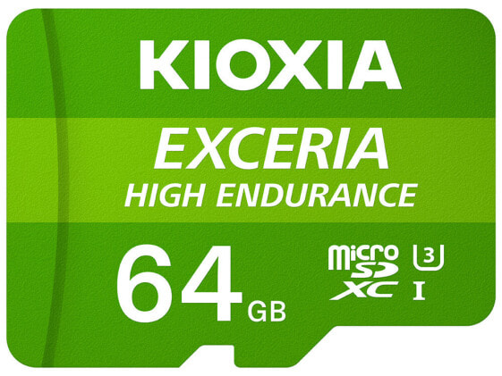 Kioxia Exceria High Endurance - 64 GB - MicroSDXC - Class 10 - UHS-I - 65 MB/s - 100 MB/s
