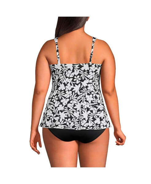 Plus Size G-Cup Flutter Tankini Top