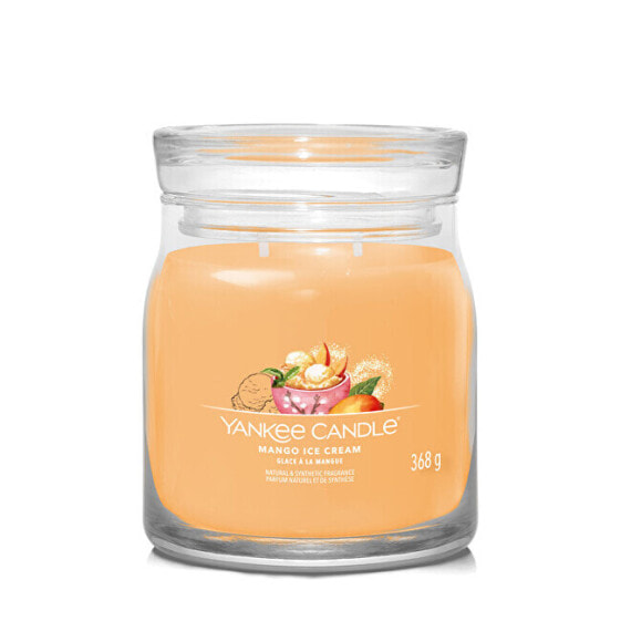 Ароматическая свеча Signature стеклянная среднего размера Манго мороженое 368 г Yankee Candle