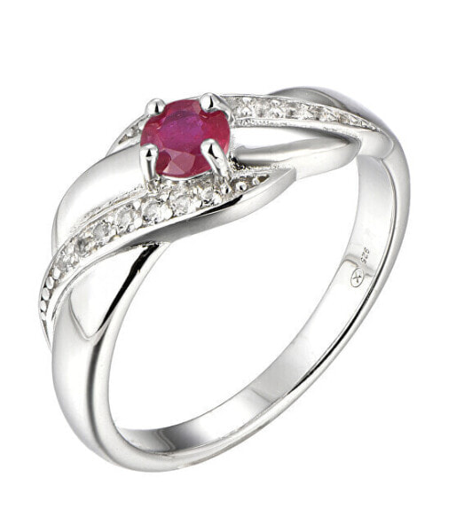 Beautiful silver ring with ruby Precious Stone SR08997D