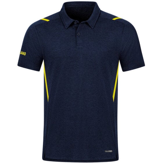 JAKO Poloshirt Challenge Marine Meliert/neongelb XL