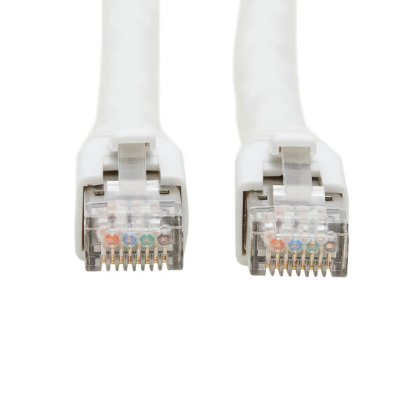 Tripp N272-015-WH Cat8 25G/40G Certified Snagless Shielded S/FTP Ethernet Cable (RJ45 M/M) - PoE - White - 15 ft. (4.57 m) - 4.57 m - Cat8 - S/FTP (S-STP) - RJ-45 - RJ-45