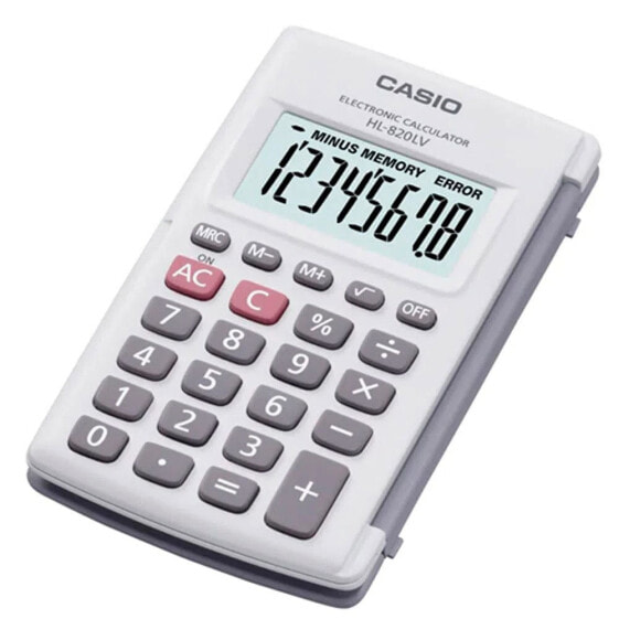 Калькулятор школьный CASIO Hl-820Lv-We серый 10X6 см