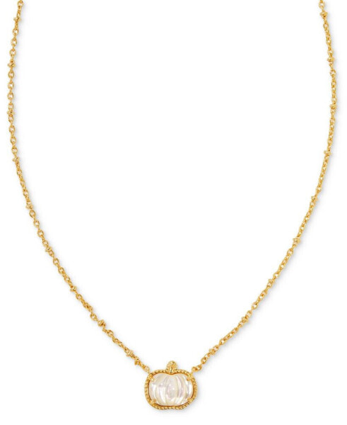 14k Gold-Plated Pumpkin 19" Adjustable Pendant Necklace