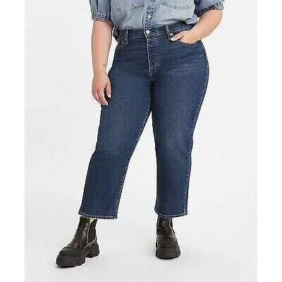 Levi's Women's Plus Size High-Rise Wedgie Straight Cropped Jeans - Forget Me