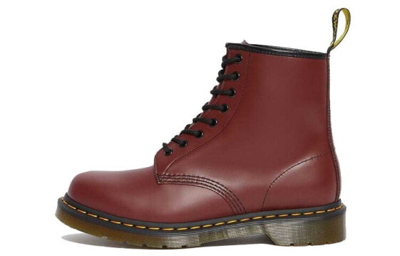 Черные высокие ботинки Dr.Martens 1460 Cherry Red (мужские)