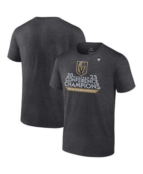 Men's Heather Charcoal Vegas Golden Knights 2023 NHL Western Conference Champs Locker Room T-shirt