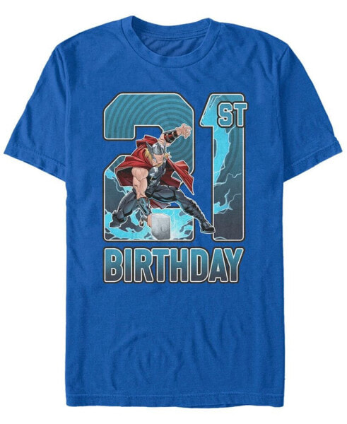Men's Marvel Thor 21st Birthday Short Sleeve T-Shirt