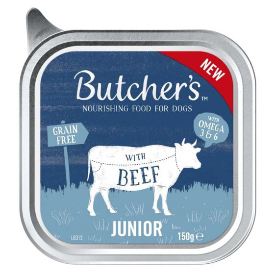 BUTCHER´S Original Junior Pate With Beef 150g Wet Dog Food