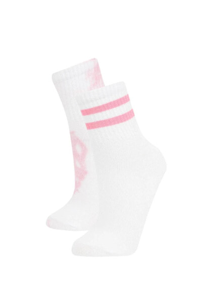 Kadın 2'li Pamuklu Soket Çorap C8585axns
