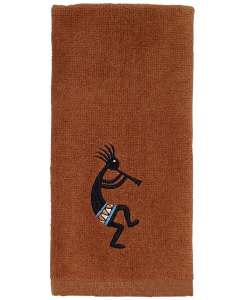 Zuni Embroidered KokopellisCotton Bath Towel, 27" x 50"