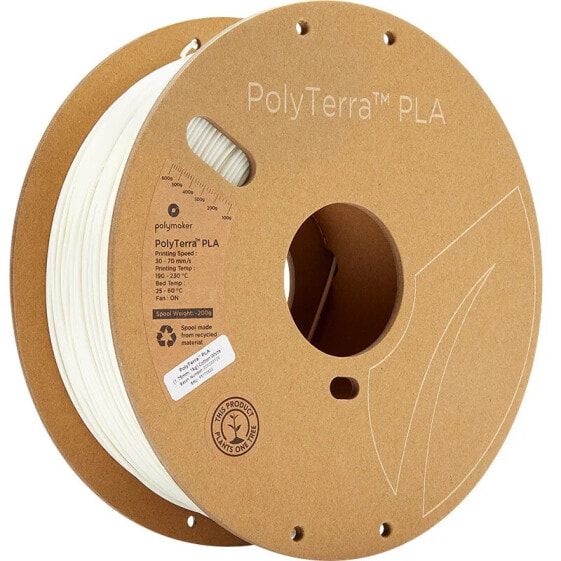 Filament Polymaker PolyTerra PLA 1,75mm, 1kg - Cotton White