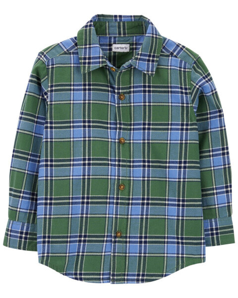 Toddler Plaid Button-Front Shirt 3T