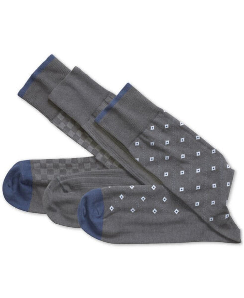 Men's 3-Pk. Assorted Print Socks