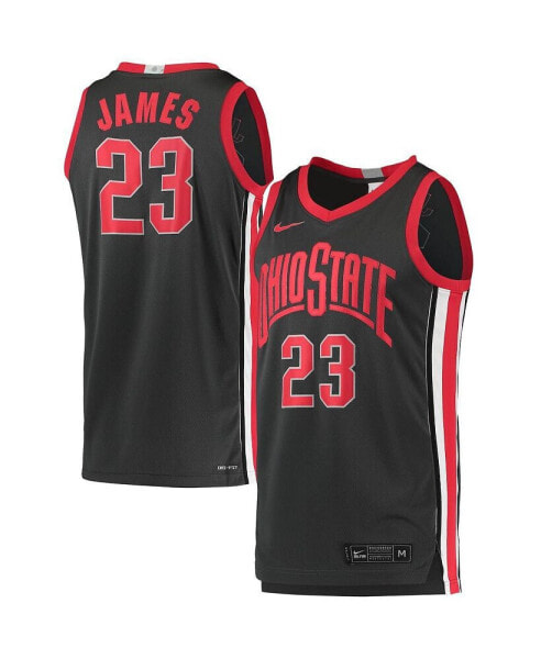 Men's LeBron James Charcoal Ohio State Buckeyes Limited Basketball Jersey