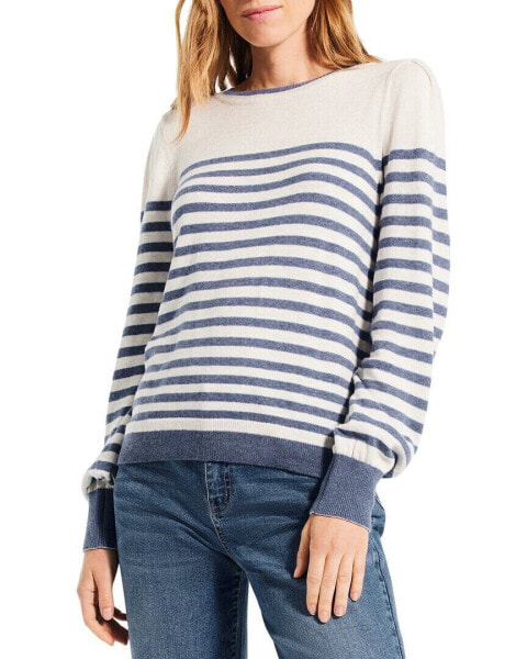 Nic+Zoe Striped Femme Sleeve Sweater Women's