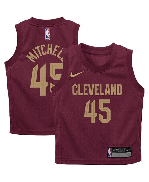 Baby Boys and Girls Donovan Mitchell Wine Cleveland Cavaliers Swingman Player Jersey - Icon Edition