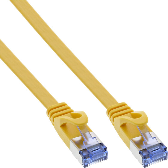 InLine Flat patch cable - U/FTP - Cat.6A - yellow - 3m