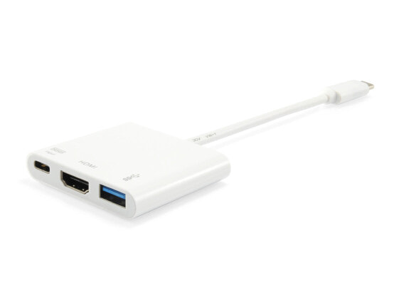 Адаптер Equip USB Type C to HDMI/USB/PD - White - HDMI - USB 3.2 Gen 1 (3.1 Gen 1) Type-A