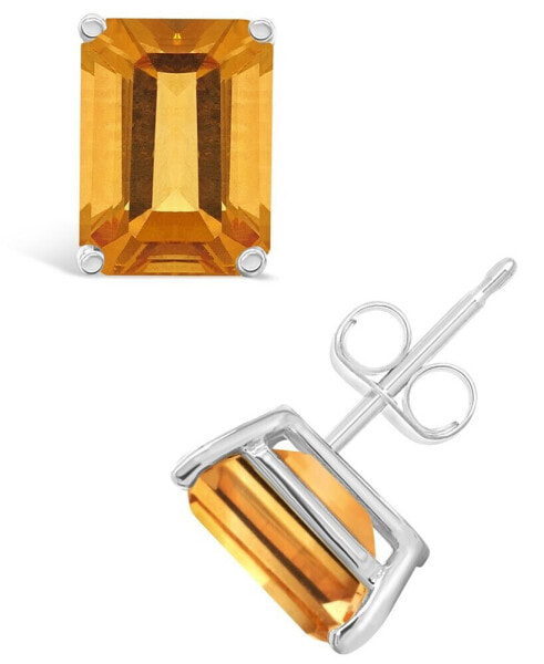 Citrine (3-1/5 ct. t.w.) Stud Earrings in 14K Yellow Gold or 14K White Gold