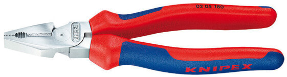 KNIPEX 02 05 180 - Lineman's pliers - 1.6 cm - Steel - Vinyl - Blue/Red - 18 cm