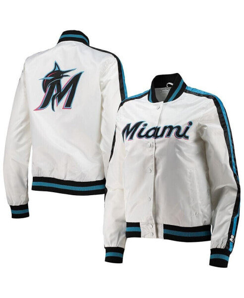 Толстовка Starter White Miami Marlins Hometown FullSnap