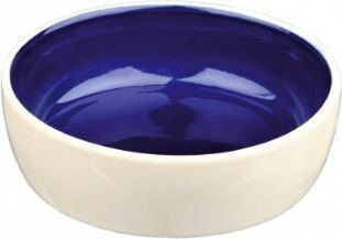 Миска керамическая кремово-синяя для кота TRIXIE