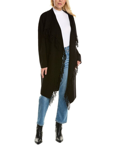 T Tahari Shawl Collar Patch Pocket Duster Women's