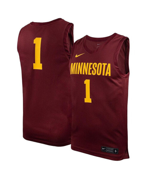 Men's #1 Maroon Minnesota Golden Gophers Team Replica Basketball Jersey