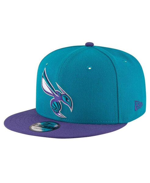 Men's Teal, Purple Charlotte Hornets Official Team Color 2Tone 9FIFTY Snapback Hat