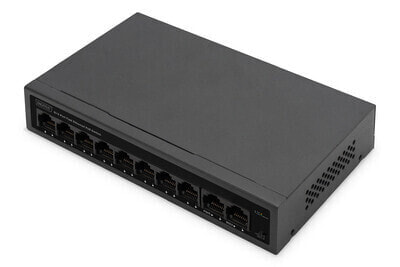 DIGITUS 8- Port Fast Ethernet PoE Networkswitch, Desktop, unmanaged, 60 W, af/at