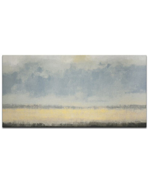 'Beach Breeze' Seascape Abstract Canvas Wall Art, 18x36"