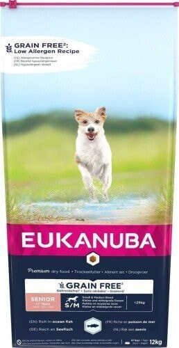 EUKANUBA EUKANUBA Senior small/medium Grain Free ryba oceaniczna pies 12KG