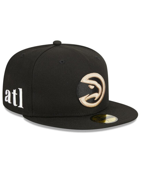 Men's Black Atlanta Hawks 2023/24 City Edition Alternate 59FIFTY Fitted Hat