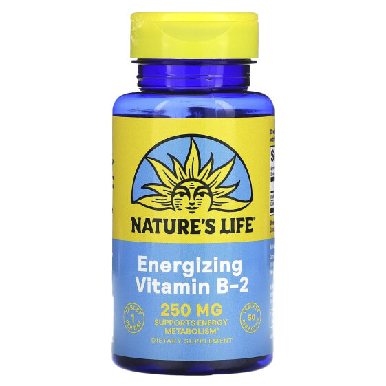 Nature's Life, Витамин B2, 250 мг, 50 таблеток