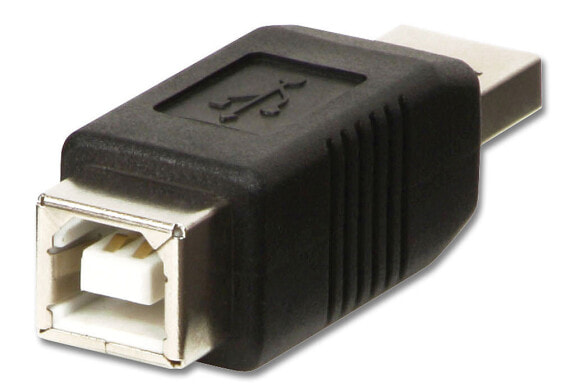 Переходник USB-A - USB-B Lindy черный